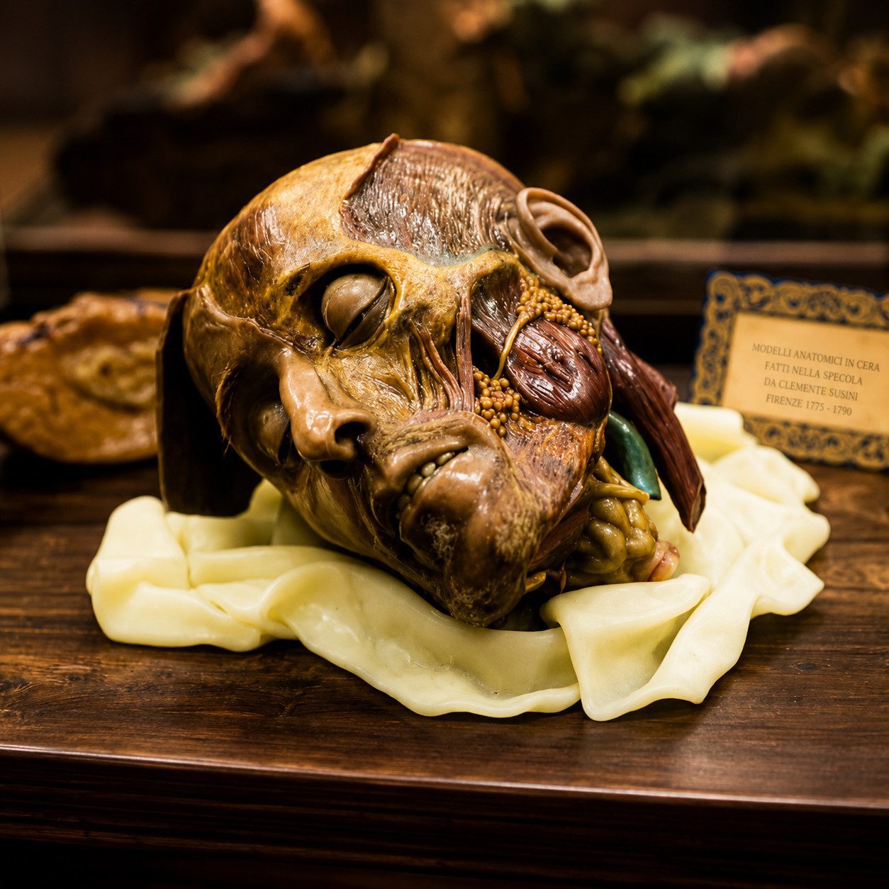 Historic anatomical wax model at La Specola in Florence, illustrating the extraordinary combination of science, medicine and artistic craftsmanship during the eighteenth century.
