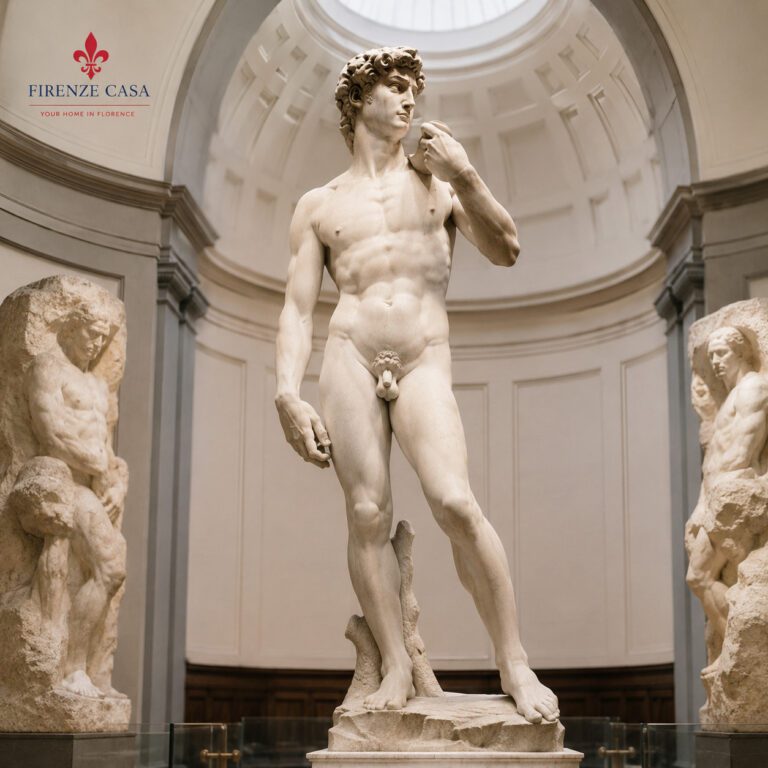 Michelangelo's David in the Accademia Gallery Florence