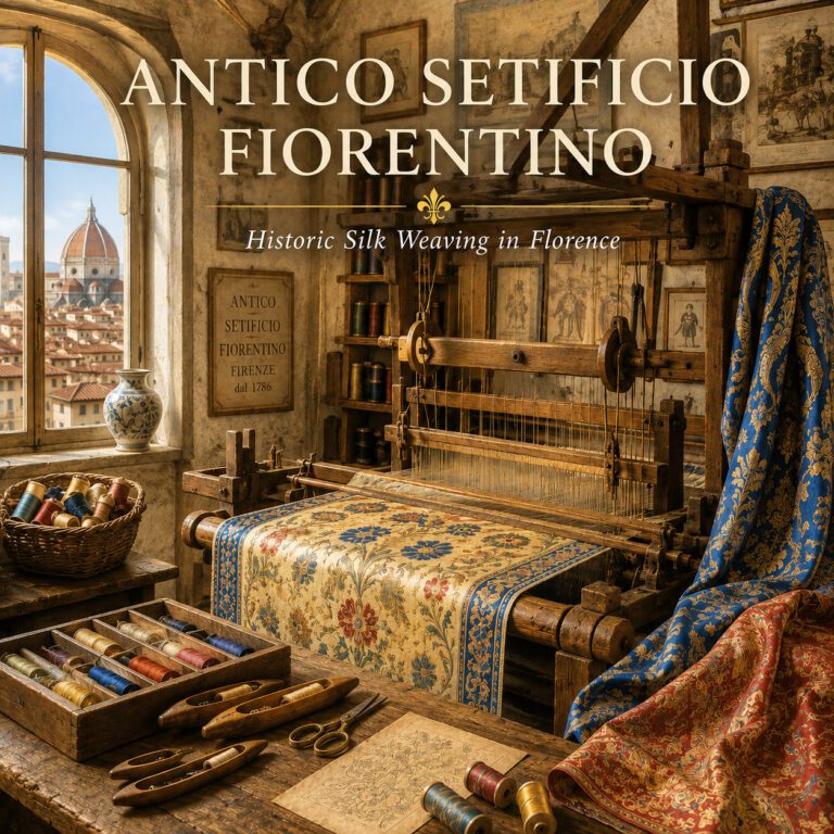 Historic silk weaving at Antico Setificio Fiorentino in Florence
