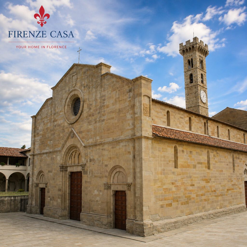 Cathedral of Fiesole – Duomo of San Romolo with its historic bell towe