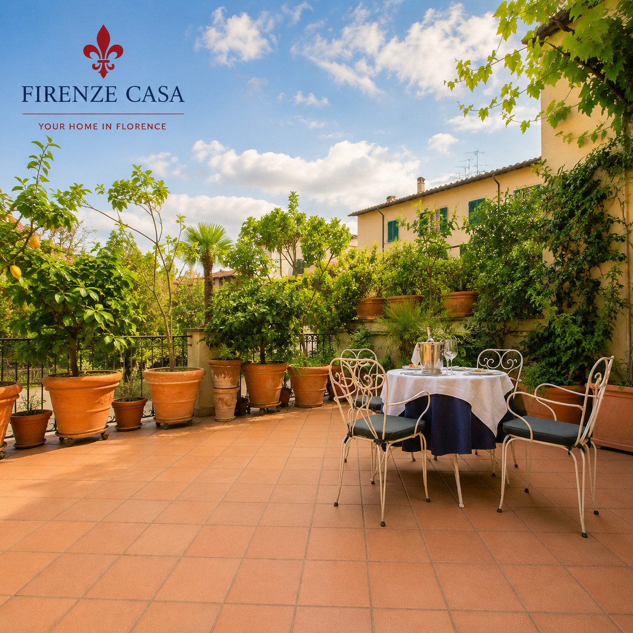 Private terrace of Firenze Casa apartment in Florence
