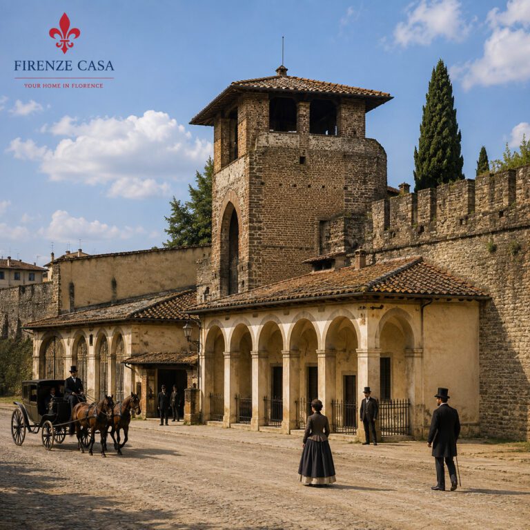 Florence city walls before the creation of the Viali di Circonvallazione