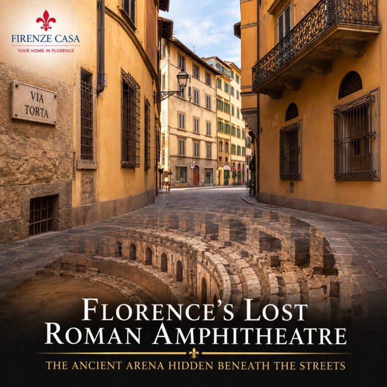 Via Torta in Florence following the curved outline of the lost Roman amphitheatre