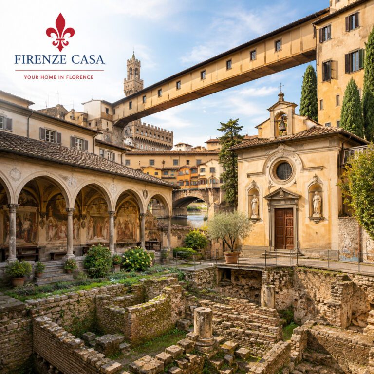 Florence secrets and traditions with hidden cloister, historic chapel and ancient archaeological remains