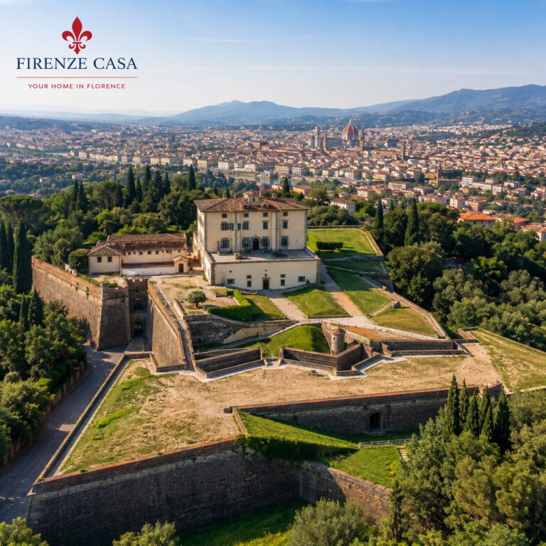 Forte Belvedere overlooking Florence and the Tuscan hills