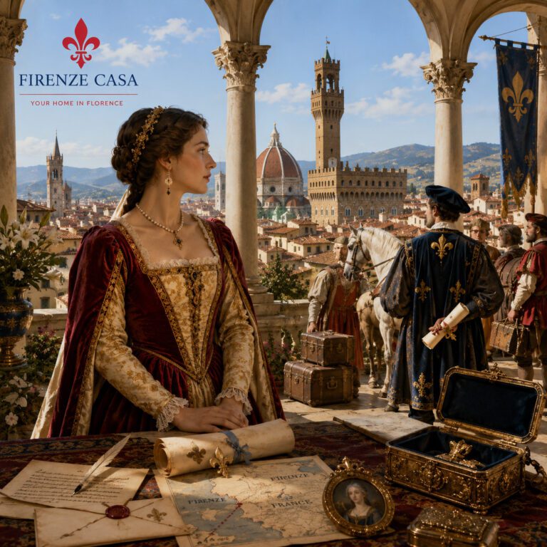 Florentine noblewoman representing the Medici connection between Florence and France during the Renaissance