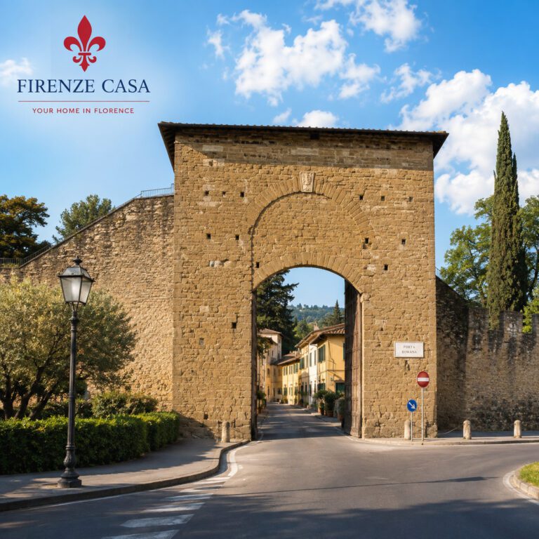 Historic Porta Romana in Florence, one of the surviving medieval city gates