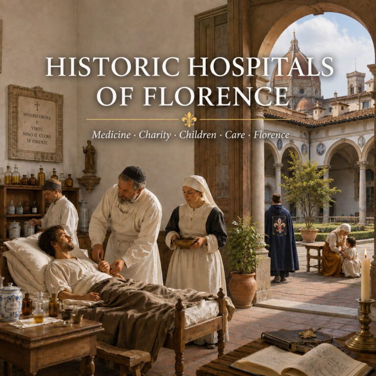 Historic hospitals of Florence with Renaissance medical care and Florentine architecture