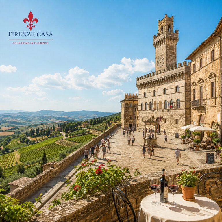 Montepulciano day trip from Florence with Renaissance architecture, vineyards and Tuscan countryside