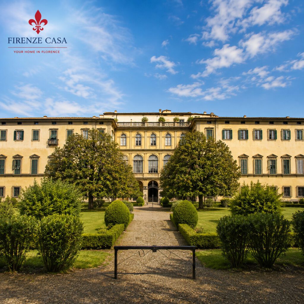 Palazzo Capponi all’Annunziata in Florence with its historic façade and garden