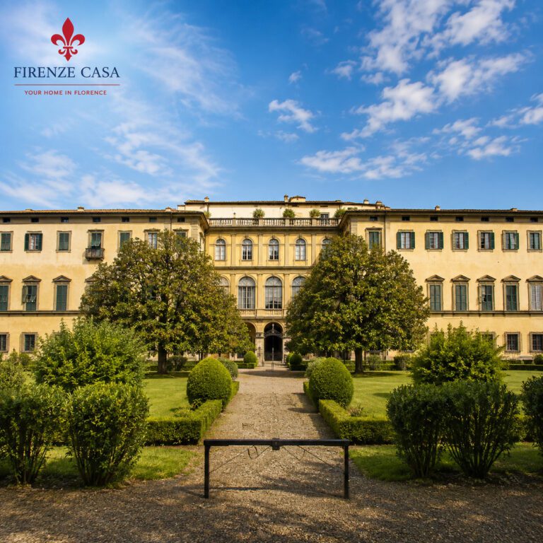 Palazzo Capponi all’Annunziata in Florence with its historic façade and garden