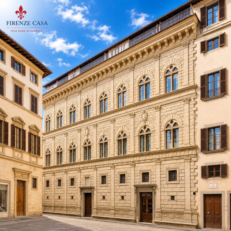 Palazzo Rucellai in Florence, Renaissance palace designed by Leon Battista Alberti
