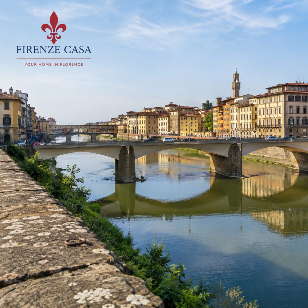 Ponte alle Grazie in Florence crossing the Arno River