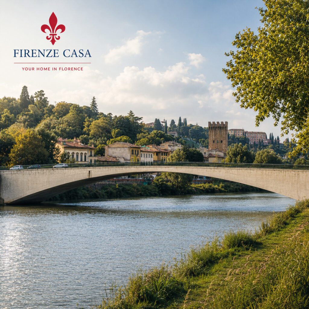 Ponte San Niccolò crossing the Arno River in Florence