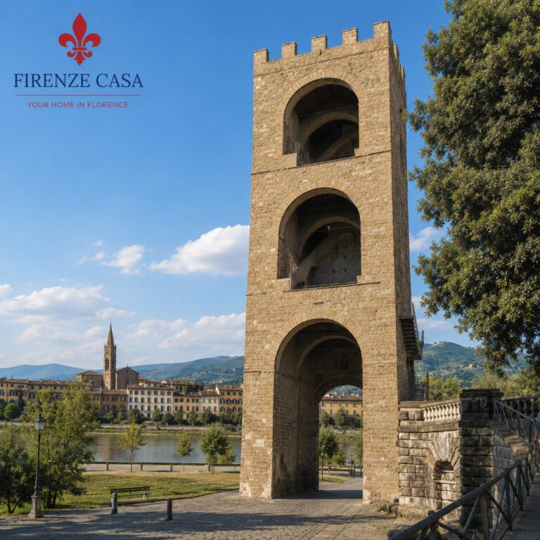 Porta San Niccolò, the surviving medieval gate tower of Florence near the Arno