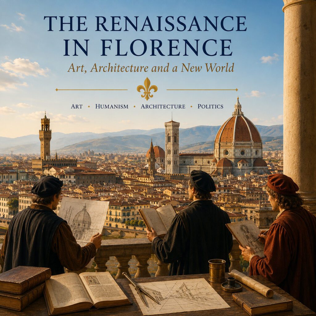 The Renaissance in Florence with the Duomo and Renaissance scholars