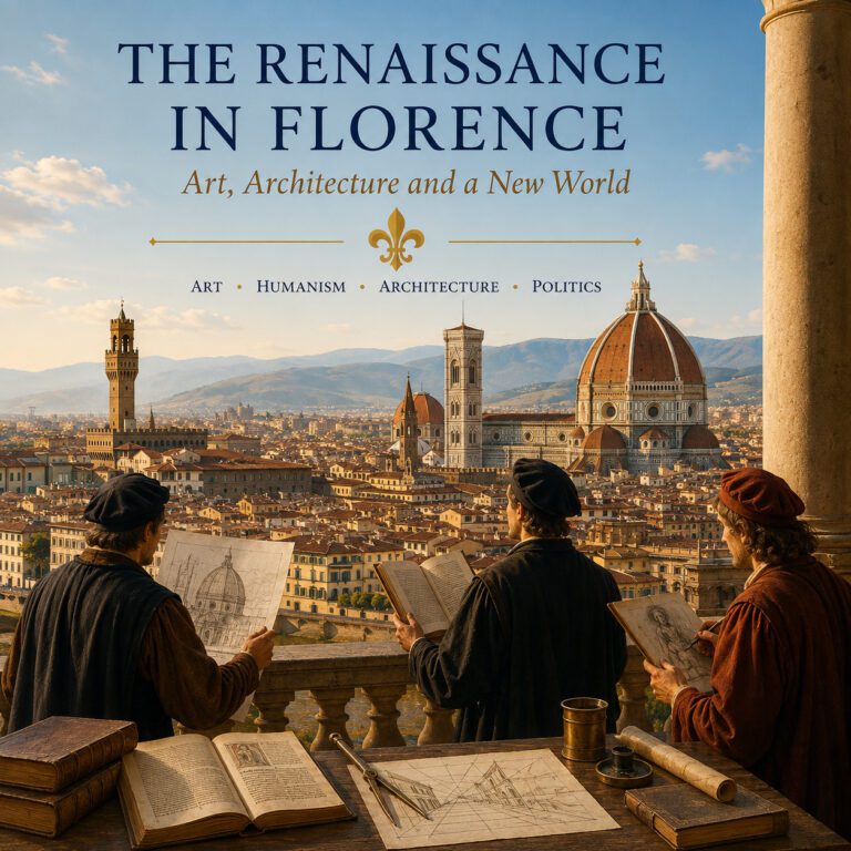The Renaissance in Florence with the Duomo and Renaissance scholars