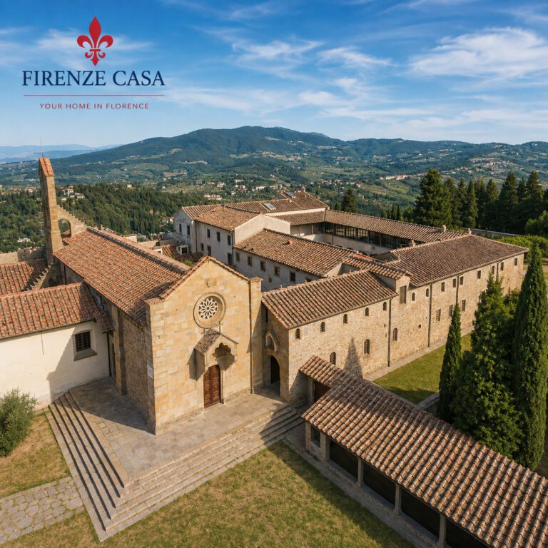 San Francesco in Fiesole with the Tuscan hills in the background