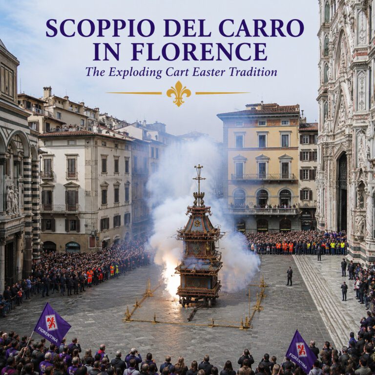 Scoppio del Carro Easter tradition at the Duomo in Florence