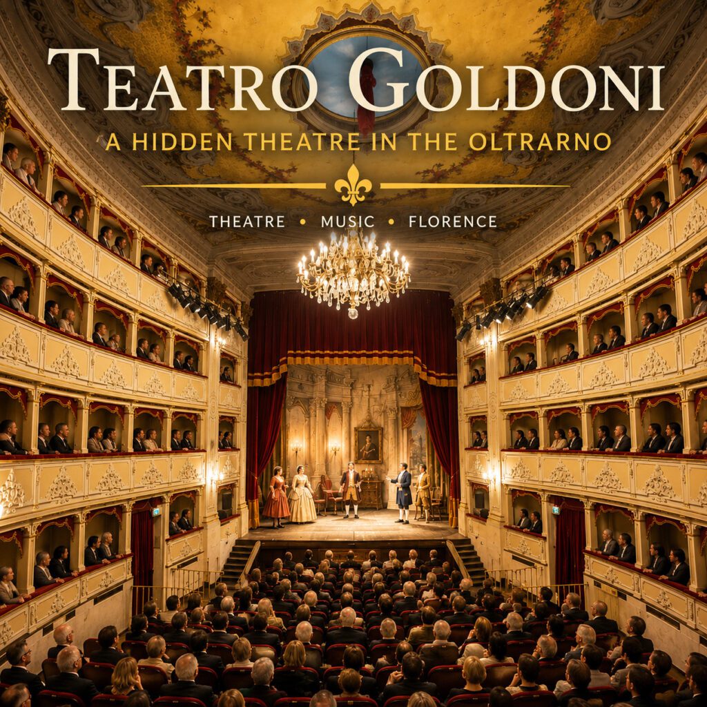 Teatro Goldoni Florence with audience and live performance in the historic Oltrarno theatre