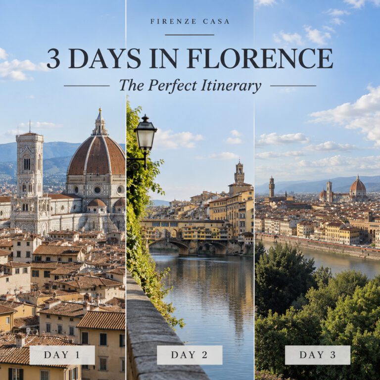 3 Days in Florence itinerary with Duomo, Ponte Vecchio and panoramic city view