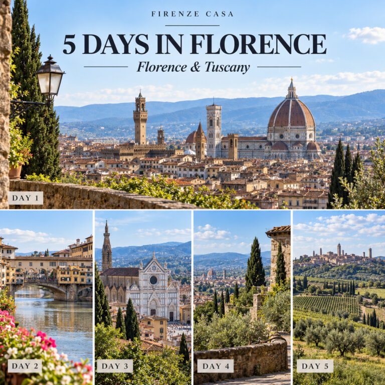 5 Days in Florence itinerary with Duomo, Ponte Vecchio, Santa Croce, Fiesole and Tuscany