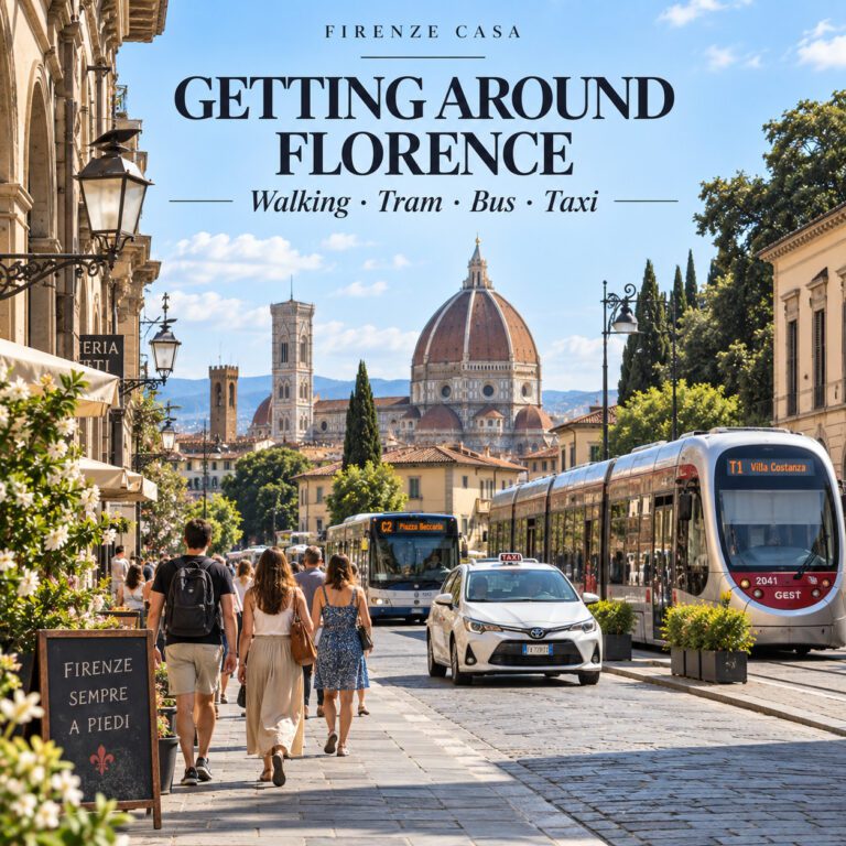 Getting around Florence on foot, by tram, bus and taxi