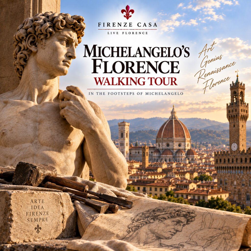 Michelangelo’s Florence Walking Tour with David and the Florence skyline