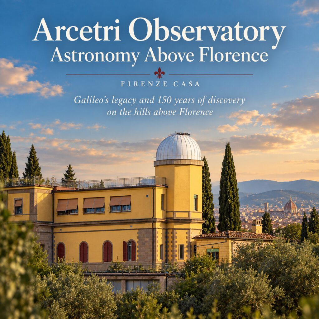 Arcetri Observatory above Florence with its historic astronomical dome